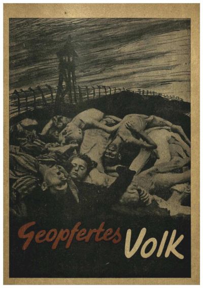 Rozstrzelanie Żydów na Litwie, fotografia z książki „Geopfertes Volk. Der Untergang des polnischen Judentums” Mieczysława Cherszteina, Stuttgart, 1946 r.