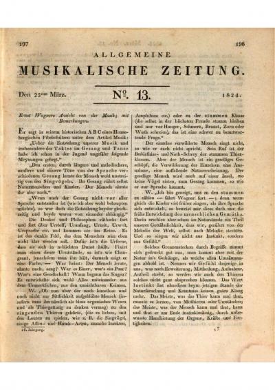 PDF 4: Allgemeine musikalische Zeitung, 1824 - News. Leipzig, from Michael 1823 to March 1824, in: Allgemeine musikalische Zeitung, No. 13, 25 March 1824, column 204, Münchner Digitalisierungs-Zentrum 