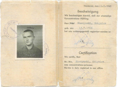 Zbigniew Muszyński: Certification former concentration camp inmates