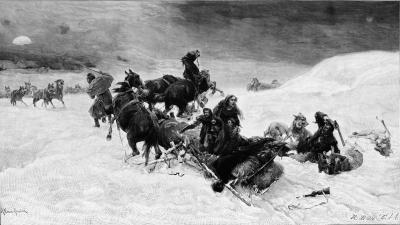 Zdj. nr 20a: Alfred Wierusz-Kowalski - Napad wilków, 1910