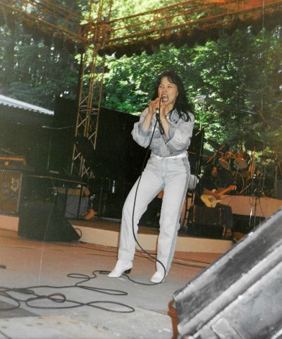 Karin Stanek bei der Probe auf der Zoppoter Waldbühne - Karin Stanek bei der Probe auf der Zoppoter Waldbühne, 1991