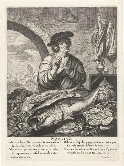 Abb. 12: Allegorie des März, 1645 - Allegorie des März, 1645. Nach einem Gemälde von Joachim von Sandrart, Rijksmuseum Amsterdam.