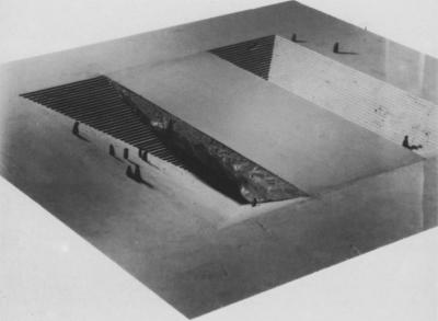 ill. 12a: Prince Albrecht Palace competition, 1984 - Design for a future memorial site in Berlin.