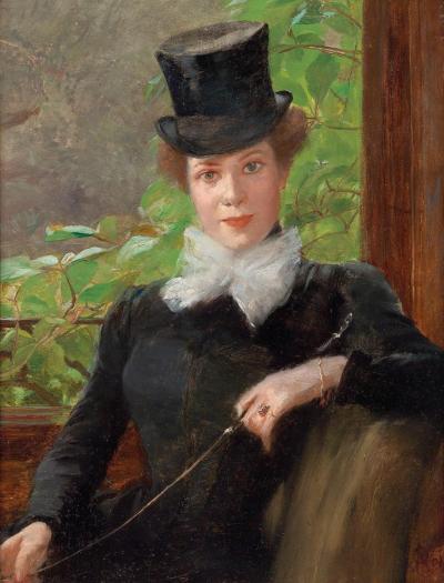 Zdj. nr 17: Otolia Kraszewska (1859–1945) - Otolia Gräfin Kraszewska (1859–1945): Autoportret, ok 1890.