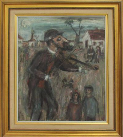  Zdj. nr 18: Ślepy skrzypek, 1945 - Ślepy skrzypek, 1945, olej na płótnie 