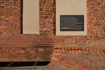 Memorial plaque with the "Truths of Poles under the Rodło Sign". - Memorial plaque on St. Martin's Church in Wrocław with the "Truths of Poles under the Rodło Sign".