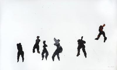 Bez tytułu, 1997 -  Karol Broniatowski, Bez tytułu, 1997, gwasz, 140 x 170 cm