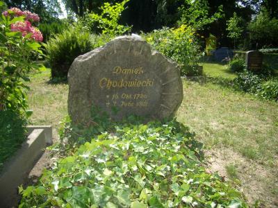 Zdj. nr 1: Grób Chodowieckiego - Honorowy grób na Cmentarzu Francuskim w Berlinie.