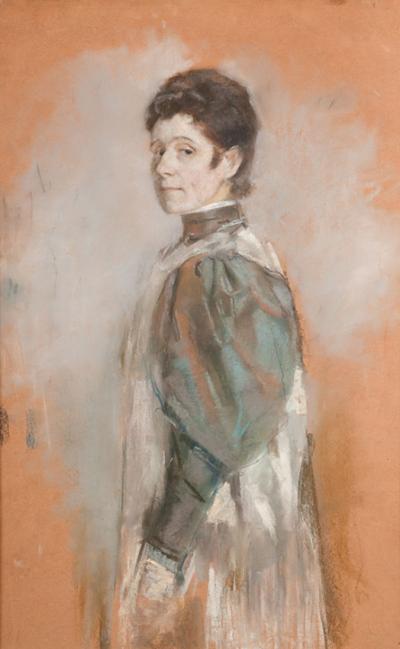 Abb. 21: Selbstporträt, um 1897 - Selbstporträt, um 1897. Pastell auf Papier, 102 x 65 cm