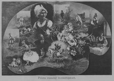Zdj. nr 23: Paleta malarzy monachijskich - Paleta malarzy monachijskich, Tygodnik Ilustrowany, Warschau 1890