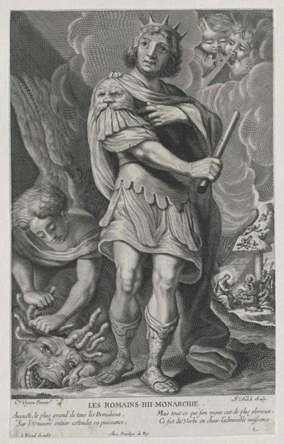 Abb. 25: Die Römer, 1645 - Die Römer, 1645. Nach einem Entwurf von Claude Vignon, Österreichische Nationalbibliothek, Wien.