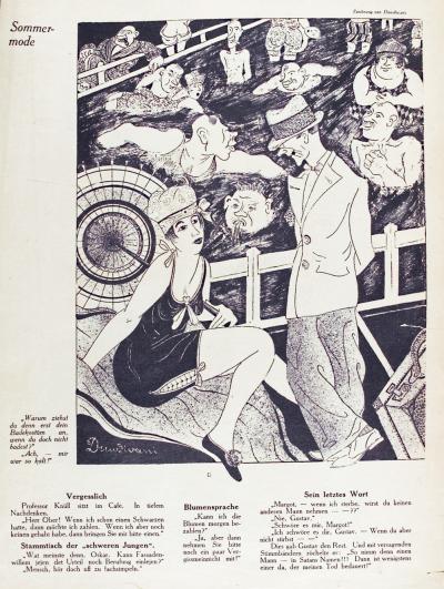 Zdj. nr 27: Letnia moda, 1927 - Letnia moda (Sommermode), [w:] „Ulk. Wochenschrift des Berliner Tageblatts“, rocznik 56, nr 25, z 24.06.1927 r., s. 187.