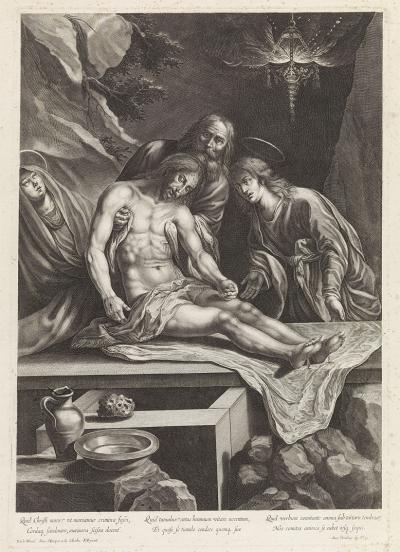 Zdj. nr 28: Złożenie Chrystusa do grobu, ok. 1645 - Złożenie Chrystusa do grobu, ok. 1645. Według obrazu nieznanego autora, Rijksmuseum w Amsterdamie.
