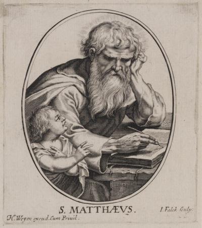 Zdj. nr 29a: Mateusz, ok. 1645 - Mateusz, ok. 1645. Według obrazu Pietera van Mola, Teylers Museum w Haarlemie.