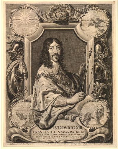 Zdj. nr 2: Król Ludwig XIII, 1643 - Król Ludwig XIII, 1643. Według obrazu Justusa van Egmonta, British Museum w Londynie.