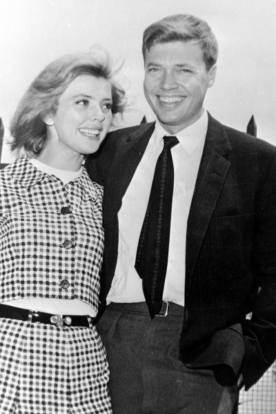 Barbara Kwiatkowska-Lass mit ihrem zweiten Ehemann, Karlheinz Böhm - New York, 1962 