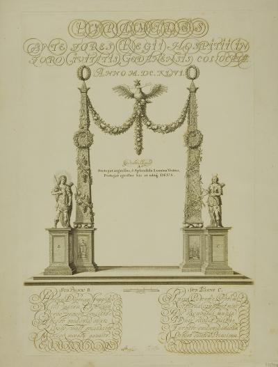 Zdj. nr 31: Brama triumfalna, 1646 - Brama triumfalna, 1646. Według Adolfa Boya, Biblioteka Narodowa w Warszawie.