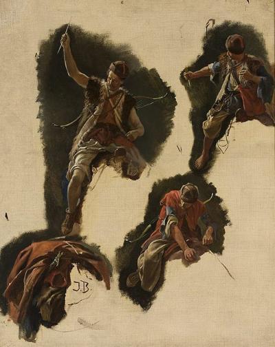 Fig. 33: Sketch of Cossacks, circa 1880 - Sketch of Cossacks, circa 1880. Oil on canvas, 61,5 x 48,5 cm, National Museum Warsaw/Muzeum Narodowe w Warszawie, Inv. No. MP 1925