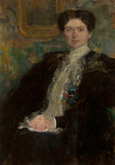 Zdj. nr 36: Portret Zofii Kirkor-Kiedroniowej, 1903-1905 - Portret Zofii z Grabskich Kirkor-Kiedroniowej, 1903-1905, olej na tekturze, 99 x 68 cm
