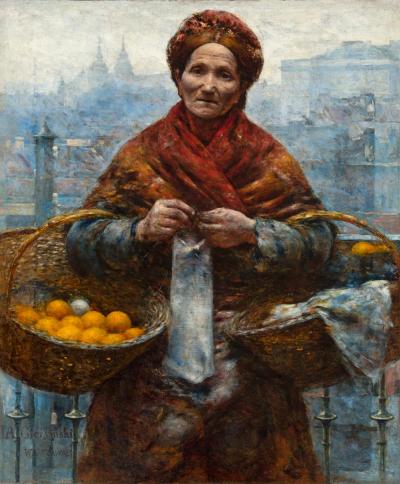 Abb. 3: Jüdische Frau mit Orangen, 1880/81 - Aleksander Gierymski (1850-1901): Jüdische Frau mit Orangen, 1880/81.