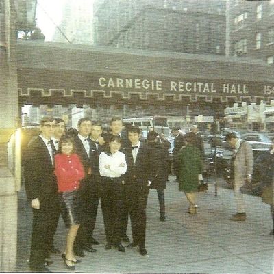 Karin Stanek in front of the Carnegie Hall in New York - Karin Stanek in front of the Carnegie Hall in New York, 1966