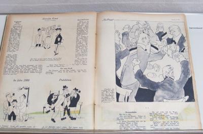  Zdj. nr 5: Trzy karykatury, 1926 - Czasopismo Ulk z trzema karykaturami Kirszenbauma 
