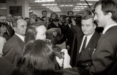 Wizyta Prezydenta RP Lecha Wałęsy - Lecha Wałęsa w Instytucie Kultury Polskiej w Berlinie (1992)