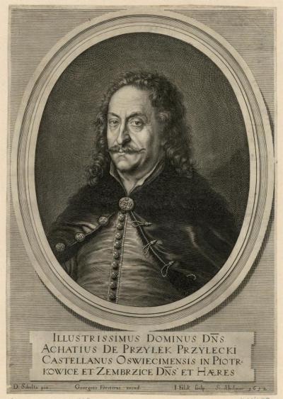 Zdj. nr 56: Achacy Przyłęcki, 1652 - Achacy Przyłęcki, 1652. Według obrazu Daniela Schultza, Biblioteka Narodowa w Warszawie.