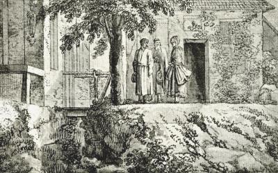 Zdj. nr 5: Dworek w okolicach Oliwy - z albumu: Podróż z Berlina do Gdańska w roku 1773.