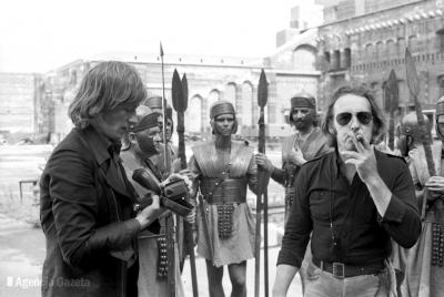 Norymberga, 1971 rok  - Norymberga, 1971 rok. Produkcja filmu "Piłat i inni" w reżyserii Andrzeja Wajdy (pierwszy z prawej).