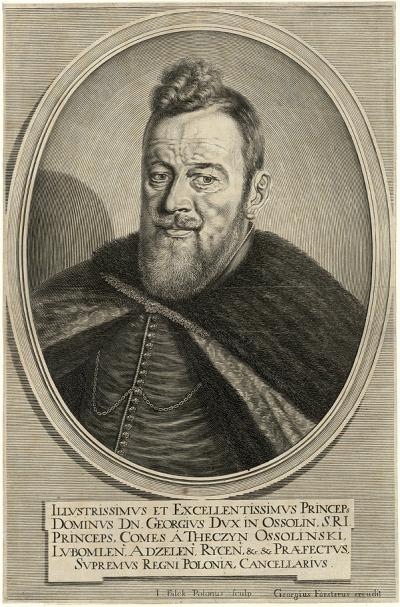 Zdj. nr 65: Jerzy Ossoliński, 1650/55 - Jerzy Ossoliński, 1650/55. Według obrazu Bartłomieja Strobla, Biblioteka Narodowa w Warszawie.