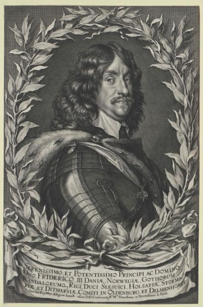 Abb. 68: Friedrich III. von Dänemark, 1655 - Friedrich III. von Dänemark, 1655. Nach einem unbekannten Gemälde, Österreichische Nationalbibliothek, Wien.