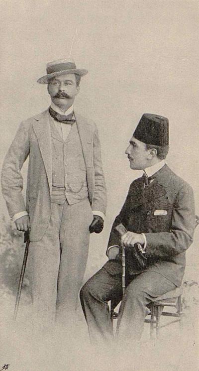 Abb. 7: Kossak in Äypten - Wojciech Kossak und der osmanisch-ägyptische Prinz Muhammad Ali (1875-1955). Illustration aus Kossaks „Erinnerungen“