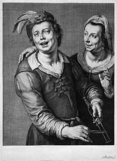 Zdj. nr 81: Śpiewająca para, 1655/57 - Śpiewająca para, 1655/57. Według holenderskiego mistrza, Staatliche Kunstsammlungen w Dreźnie.