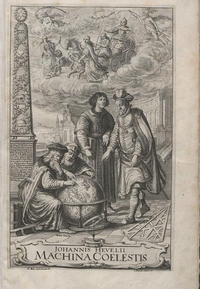 Ill. 86: Title Engraving 1673 - for Johannes Hevelius: Machina coelestis, Danzig 1673.