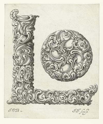Ill. 87l: The letter L, ca. 1662 - From the series Libellus novus elementorum latinorum, after a template by Johann Christian Bierpfaff.