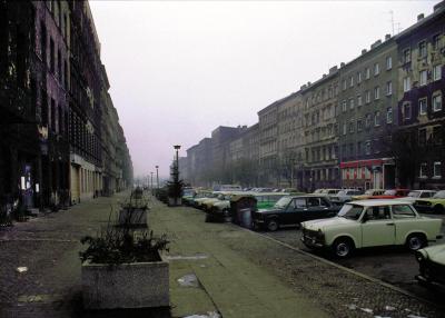 In the East of Berlin - Central Berlin / city centre, January 1990.