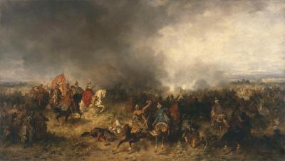  Zdj. nr 9: Bitwa pod Chocimiem, 1867 - Bitwa pod Chocimiem (1621), 1867, olej na płótnie, 190 x 337 cm, Muzeum Narodowe w Warszawie, nr inw.: MP 5056