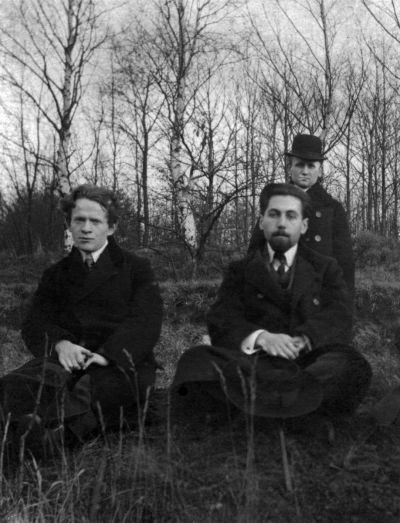 Roman Witold Ingarden, filozof - 1913 albo 1914 w Getyndze z Gottliebem (od lewej) i Włodarskim