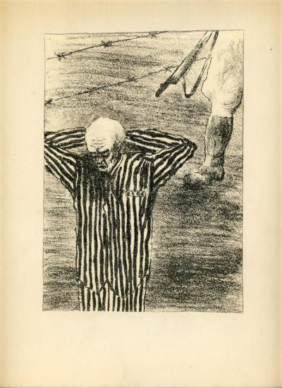 ill.27: Helena Bohle-Szacki, untitled, 1950s - Helena Bohle-Szacki, untitled, sketch for an illustration for tales by T. Borowski, lithography, 1950s