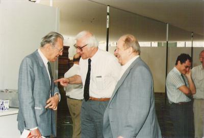 Andrzej Vincenz, Neapel, 1989 -  Neapel, 1989: Auf der linken Seite Prof. Andrzej Vincenz, in der Mitte Prof. Ihor Sevcenko 