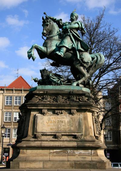 Pomnik króla Jana III. Sobieskiego - Pomnik króla Jana III. Sobieskiego, 1898, Gdańsk, Targ Drzewny 