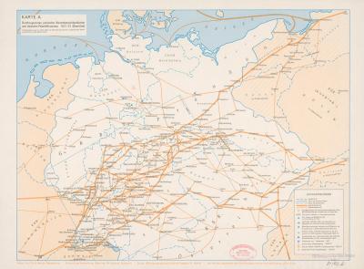 Transit routes (overview) - Transit routes taken by Polish fighters in the November uprising and the German organisations providing help to Poland 1831 – 1833 (overview). H. Asmus, 1981