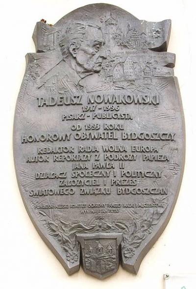 Honourary board for Tadeusz Nowakowski - Honourary board for Tadeusz Nowakowski in Bydgoszcz / Poland. 
