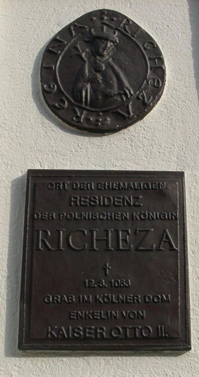 Commemorative plaque for Richeza - Former residence in Klotten (Rhineland Palatinate) 