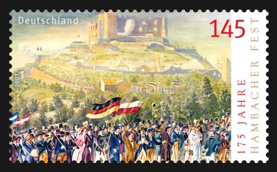 Znaczek jubileuszowy "175 lat festiwalu w Hambach" - Znaczek okolicznościowy Deutsche Post