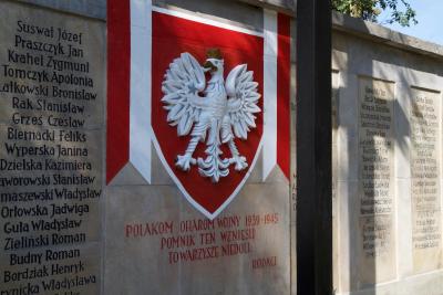 Das polnische Ehrenmal auf dem Dortmunder Hauptfriedhof  - Das polnische Ehrenmal auf dem Dortmunder Hauptfriedhof (Inschrift), 2018 
