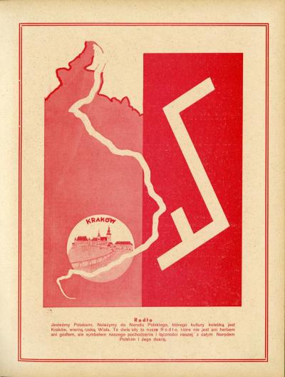 1933 - Janina Kłopocka: the Rodło emblem  with Weichsel-river and the „Truths of Poles“.
