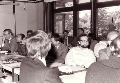 Sitzung in 1980 - Sitzung der Deutsch-Polnischen Schulbuchkommission im Januar 1980 in Münster.  