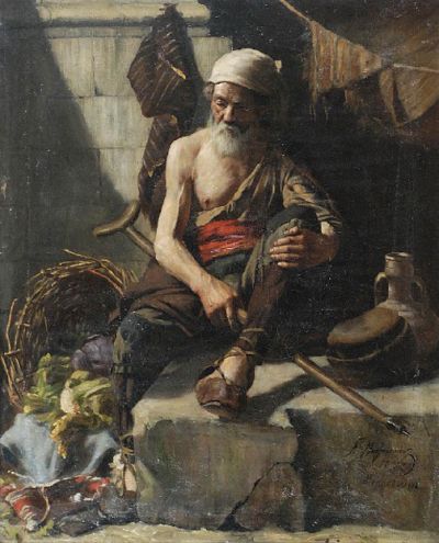 Odpoczynek, Monachium 1884 - Odpoczynek, Monachium 1884, olej na płótnie, 75 x 61 cm 